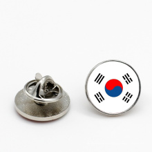 Высокое качество изготовленной на заказ металлической эмали корейского флага на лацкане булавки